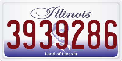 IL license plate 3939286