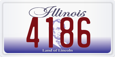 IL license plate 4186
