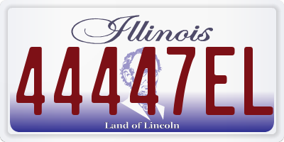 IL license plate 44447EL