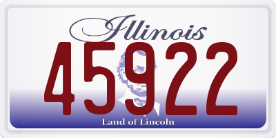 IL license plate 45922