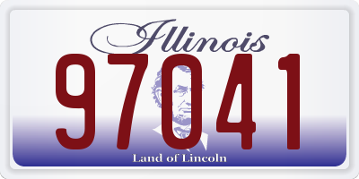 IL license plate 97041