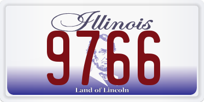 IL license plate 9766