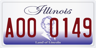 IL license plate A000149