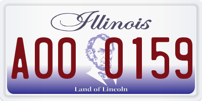 IL license plate A000159
