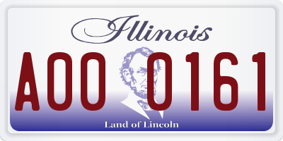 IL license plate A000161