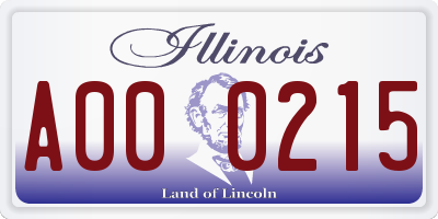 IL license plate A000215