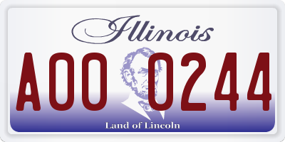 IL license plate A000244