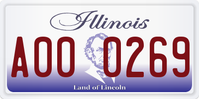IL license plate A000269