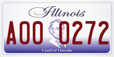 IL license plate A000272