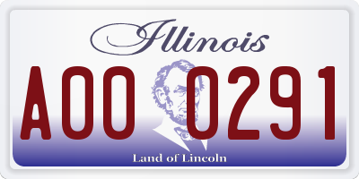 IL license plate A000291