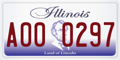 IL license plate A000297