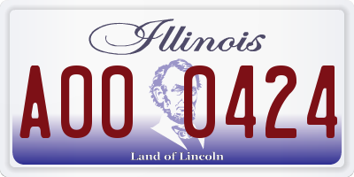 IL license plate A000424