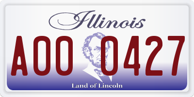 IL license plate A000427