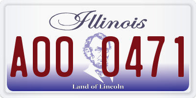 IL license plate A000471
