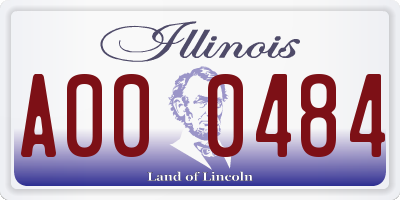 IL license plate A000484
