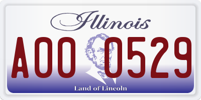 IL license plate A000529