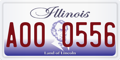 IL license plate A000556