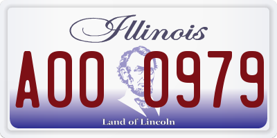 IL license plate A000979