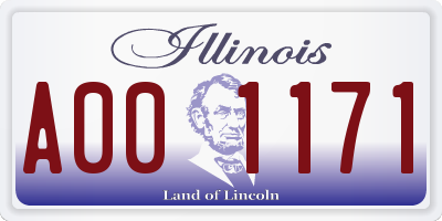 IL license plate A001171