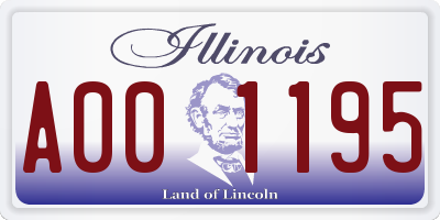 IL license plate A001195