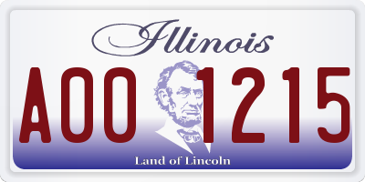 IL license plate A001215