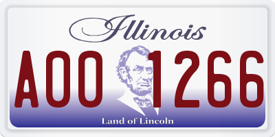 IL license plate A001266