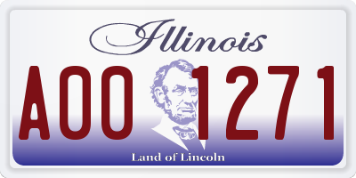 IL license plate A001271