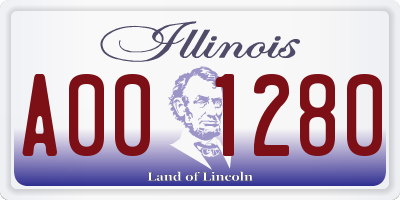 IL license plate A001280