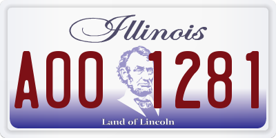 IL license plate A001281