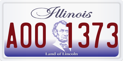 IL license plate A001373