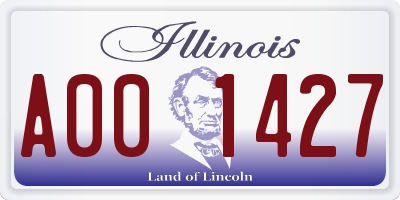 IL license plate A001427
