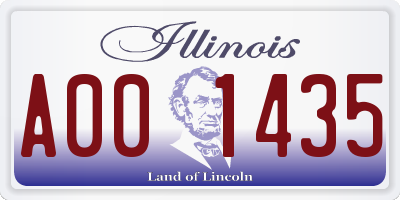 IL license plate A001435