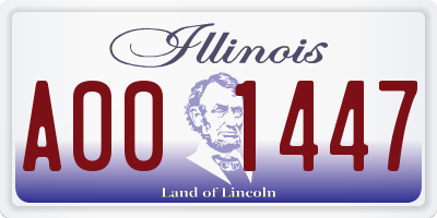 IL license plate A001447