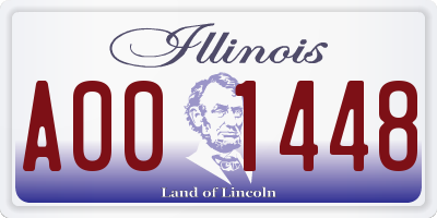 IL license plate A001448