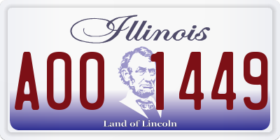 IL license plate A001449