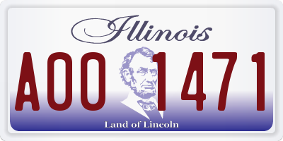 IL license plate A001471