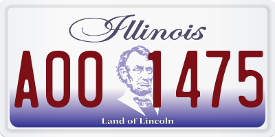 IL license plate A001475