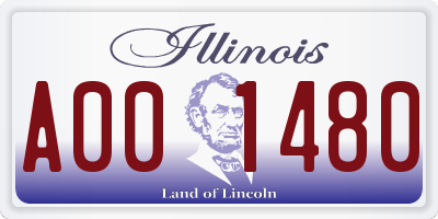 IL license plate A001480