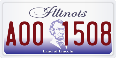 IL license plate A001508