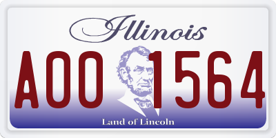 IL license plate A001564