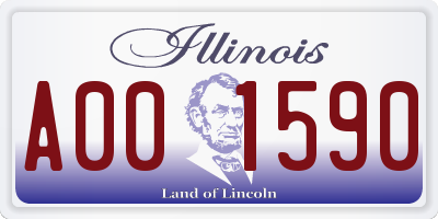 IL license plate A001590