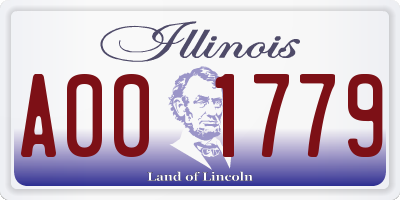 IL license plate A001779
