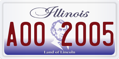 IL license plate A002005