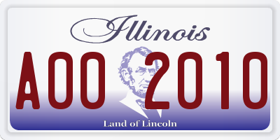 IL license plate A002010