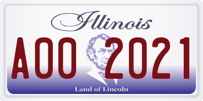 IL license plate A002021