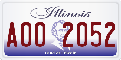 IL license plate A002052