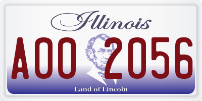 IL license plate A002056