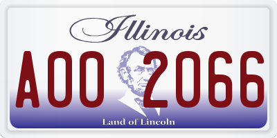 IL license plate A002066