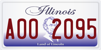 IL license plate A002095