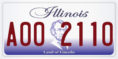 IL license plate A002110